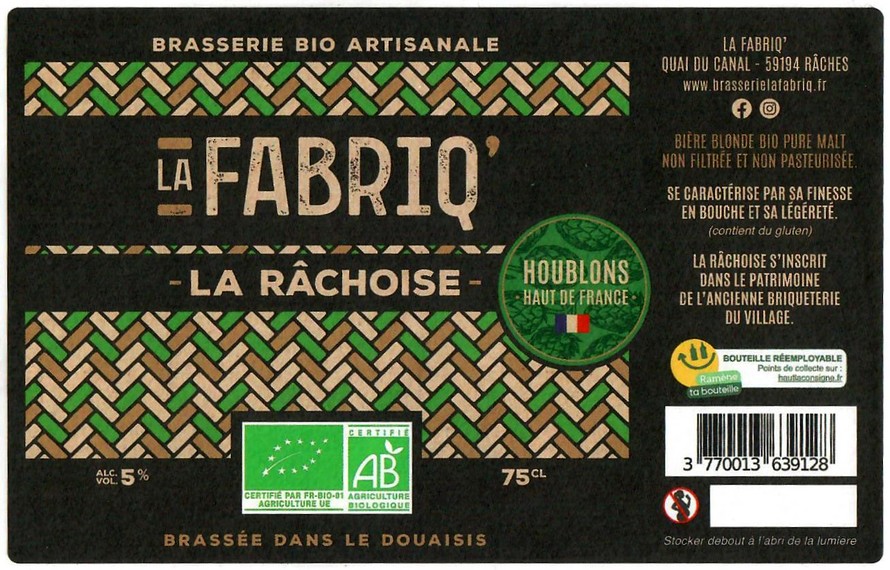 Etiquette BRASSERIE LA FABRIQ 08