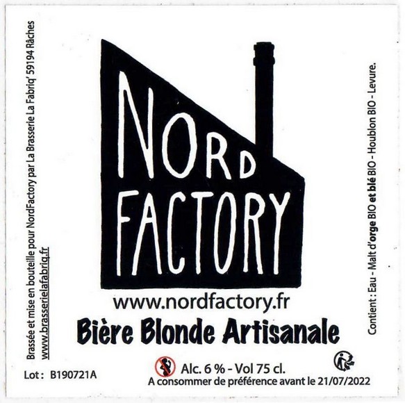 Etiquette BRASSERIE LA FABRIQ 09