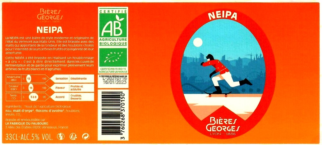 etiquette BRASSERIE LA FABRIQUE DU FAUBOURG 05