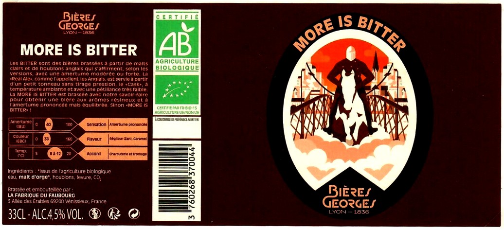 etiquette BRASSERIE LA FABRIQUE DU FAUBOURG 07