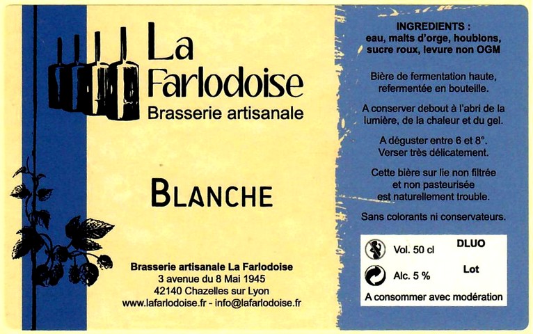 etiquette BRASSERIE LA FARLODOISE 04