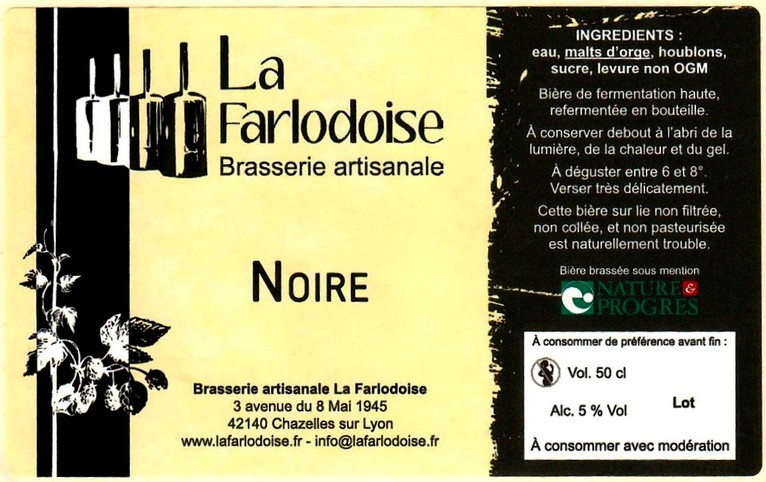etiquette BRASSERIE LA FARLODOISE 05
