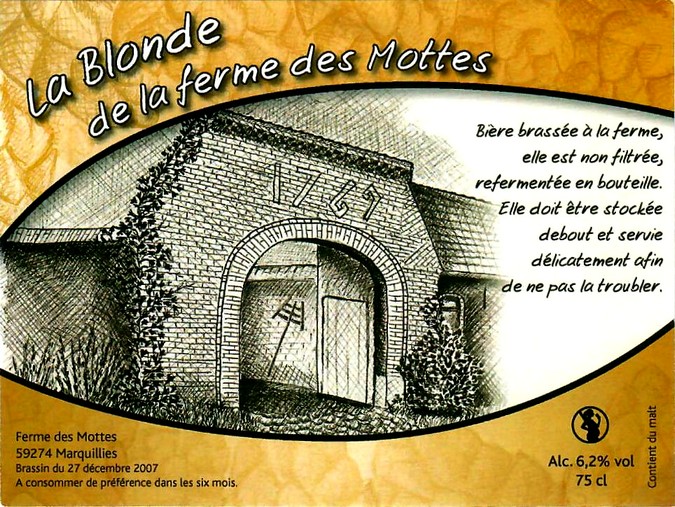 etiquette BRASSERIE LA FERME DES MOTTES 01