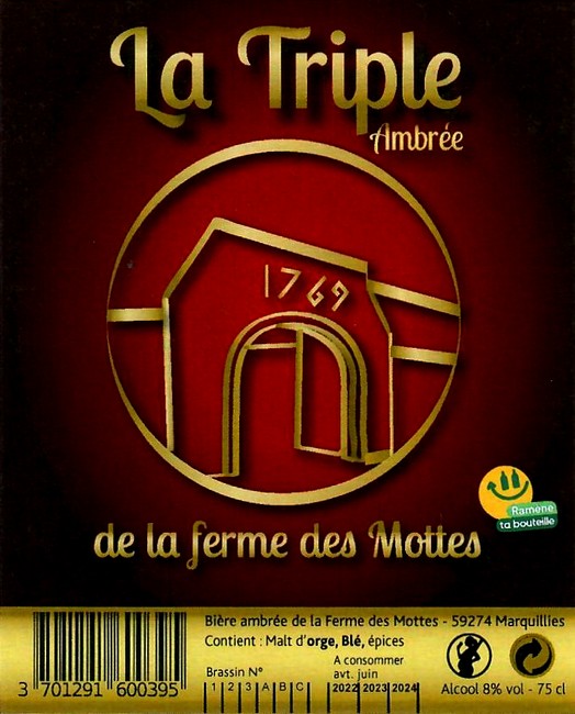 Etiquette BRASSERIE LA FERME DES MOTTES 100