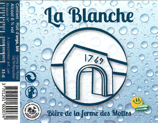 Etiquette BRASSERIE DE LA FERME DES MOTTES 110