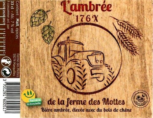 Etiquette BRASSERIE LA FERME DES MOTTES 116