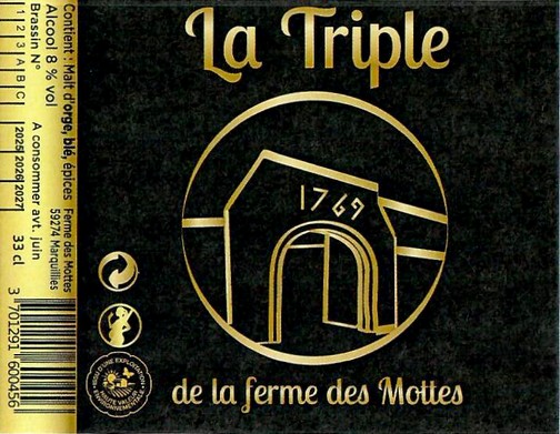 Etiquette BRASSERIE LA FERME DES MOTTES 118