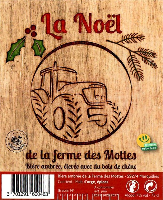 Etiquette BRASSERIE LA FERME DES MOTTES 122