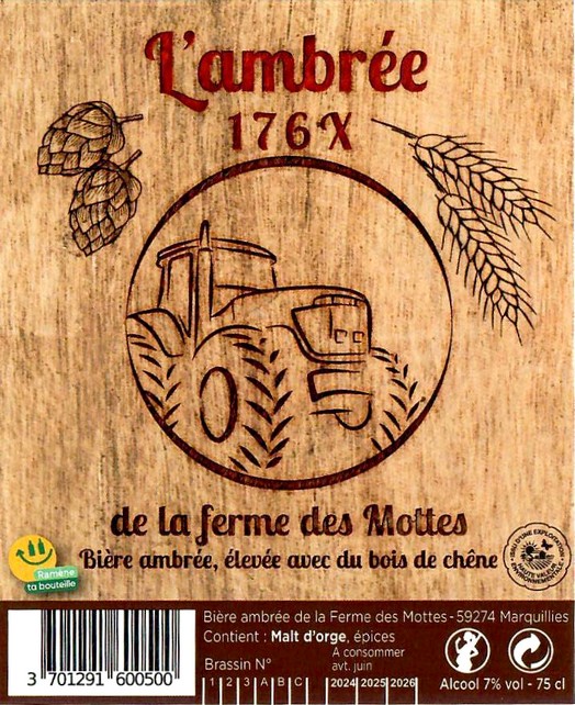 Etiquette BRASSERIE LA FERME DES MOTTES 124