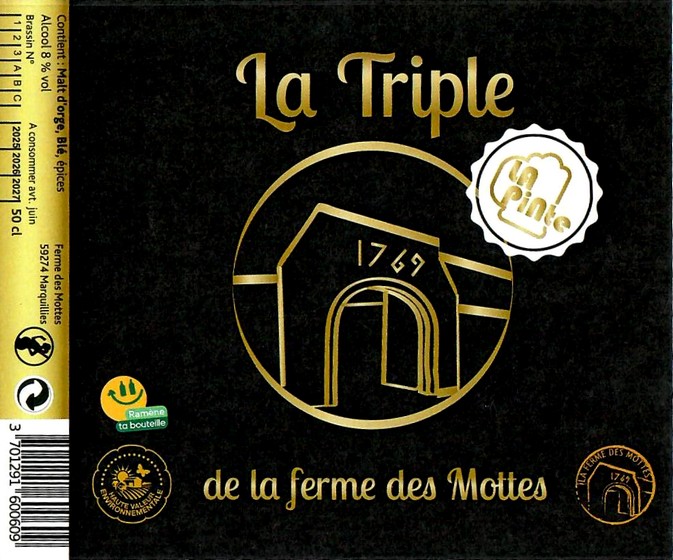 Etiquette BRASSERIE LA FERME DES MOTTES 127