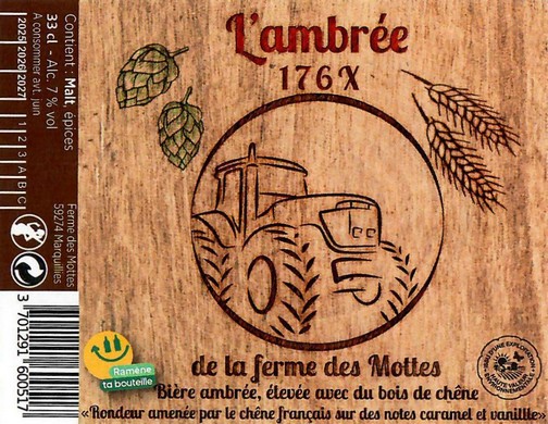 Etiquette BRASSERIE LA FERME DES MOTTES 137