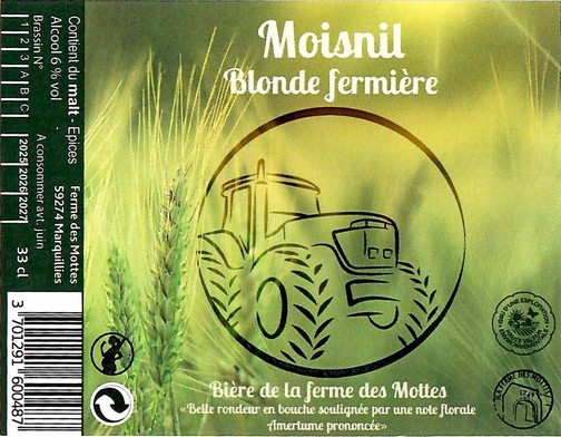 Etiquette BRASSERIE LA FERME DES MOTTES 139