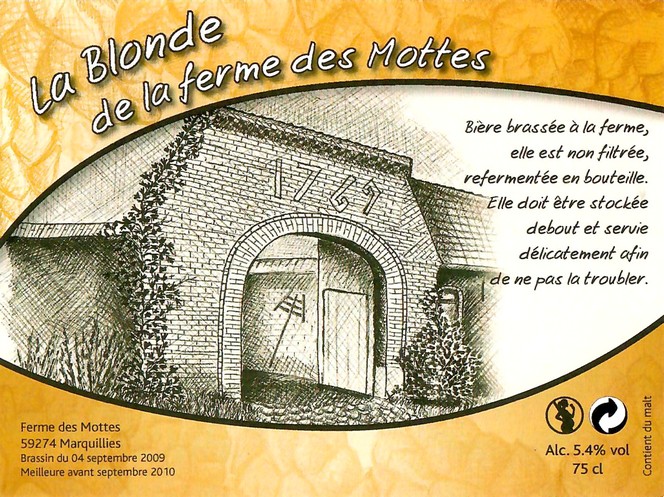 Etiquette BRASSERIE LA FERME DES MOTTES 156