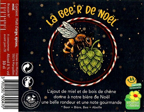 Etiquette BRASSERIE LA FERME DES MOTTES 161