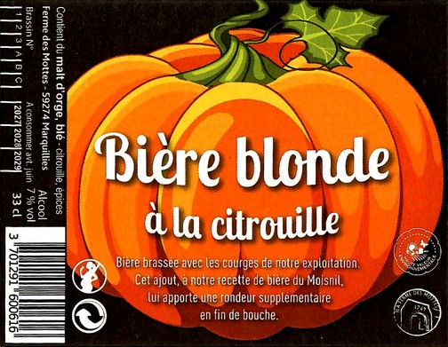 Etiquette BRASSERIE LA FERME DES MOTTES 162