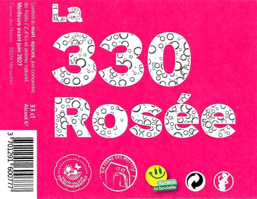 Etiquette BRASSERIE LA FERME DES MOTTES 164