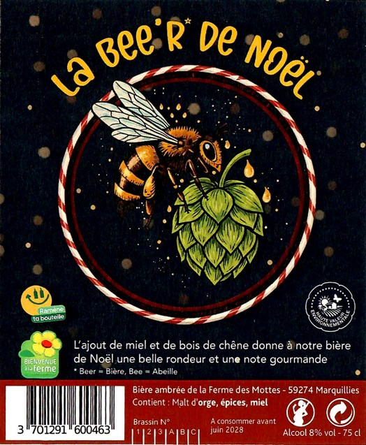 Etiquette BRASSERIE LA FERME DES MOTTES 165