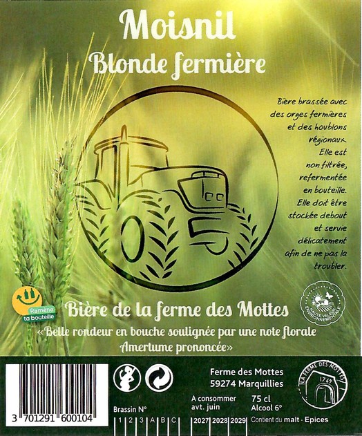 Etiquette BRASSERIE LA FERME DES MOTTES 166