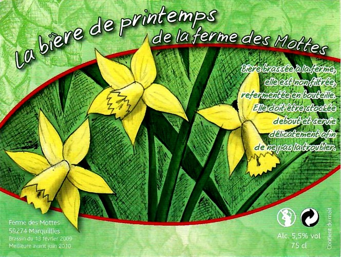 etiquette BRASSERIE LA FERME DES MOTTES 18