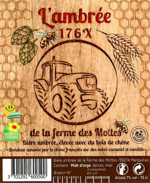 Etiquette BRASSERIE LA FERME DES MOTTES 180
