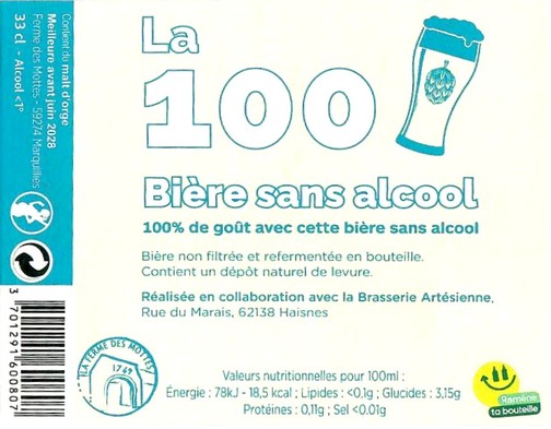 Etiquette BRASSERIE LA FERME DES MOTTES 181