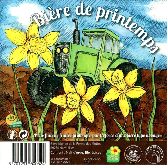 Etiquette BRASSERIE LA FERME DES MOTTES 183