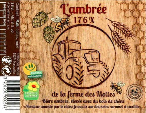 Etiquette BRASSERIE LA FERME DES MOTTES 184