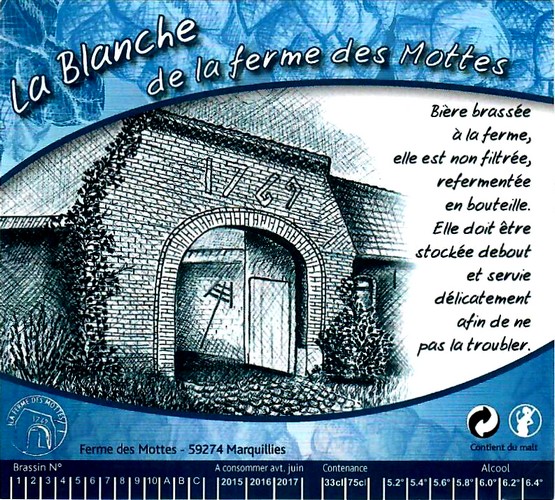 etiquette BRASSERIE LA FERME DES MOTTES 20
