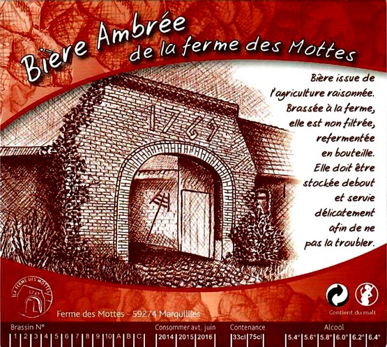 etiquette BRASSERIE LA FERME DES MOTTES 23