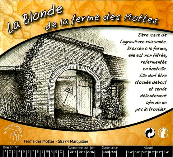 etiquette BRASSERIE LA FERME DES MOTTES 24