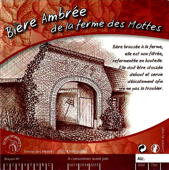 etiquette BRASSERIE LA FERME DES MOTTES 25