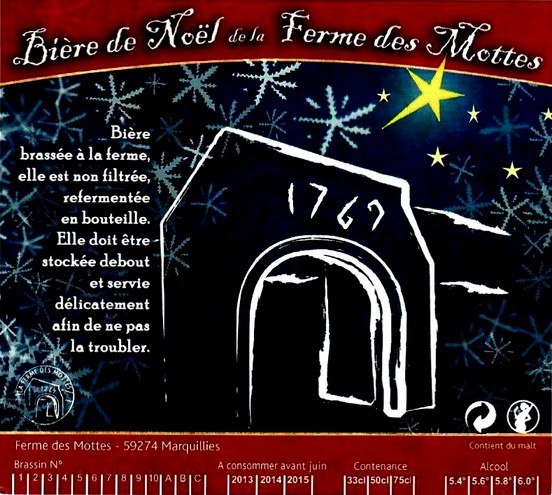 etiquette BRASSERIE LA FERME DES MOTTES 26