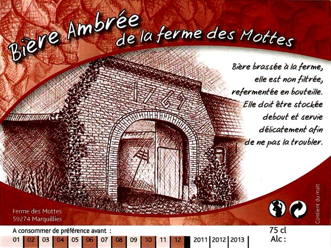 etiquette BRASSERIE LA FERME DES MOTTES 27