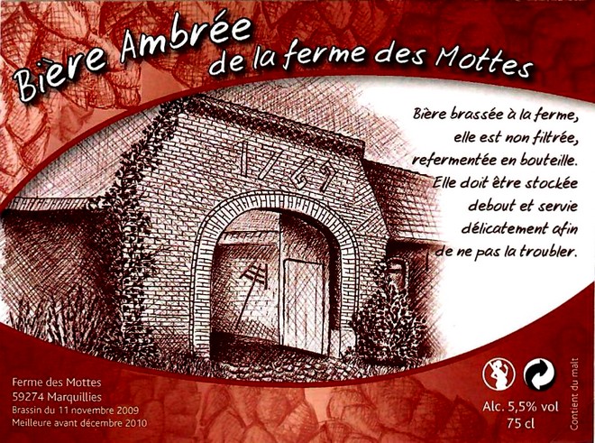 etiquette BRASSERIE LA FERME DES MOTTES 36