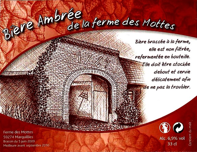 etiquette BRASSERIE LA FERME DES MOTTES 38
