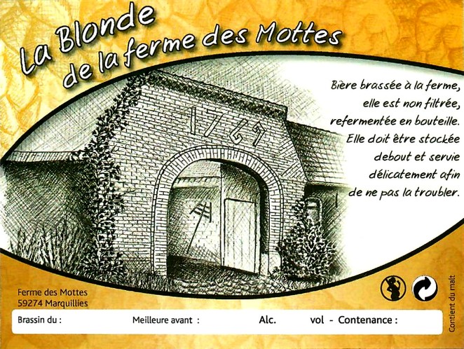 etiquette BRASSERIE LA FERME DES MOTTES 42