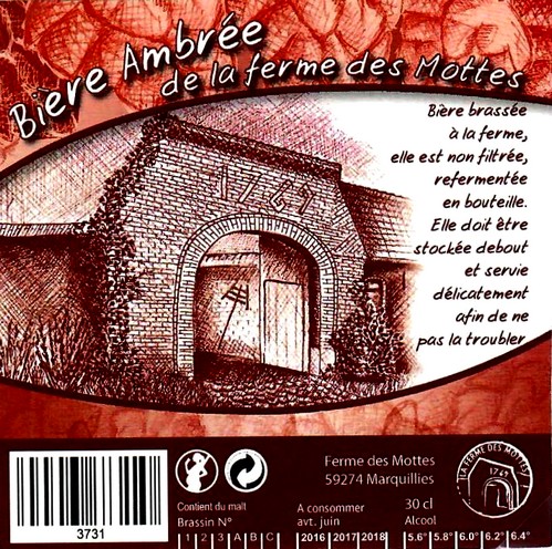 etiquette BRASSERIE LA FERME DES MOTTES 49