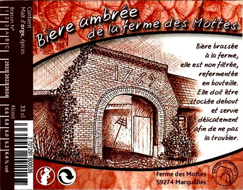etiquette BRASSERIE LA FERME DES MOTTES 51