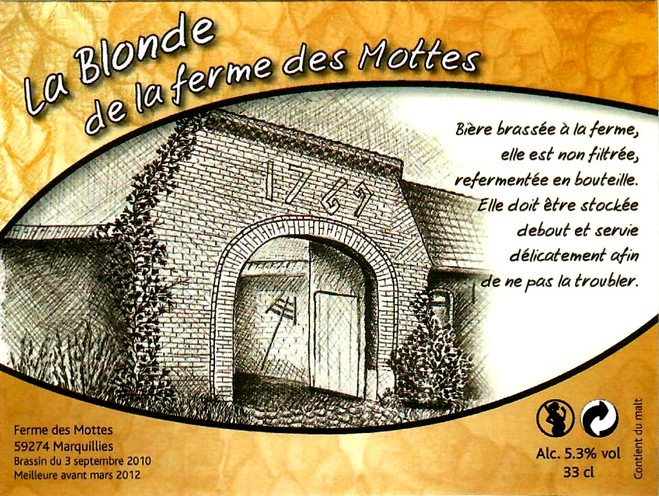 etiquette BRASSERIE LA FERME DES MOTTES 61