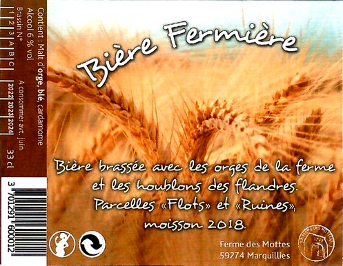 etiquette BRASSERIE LA FERME DES MOTTES 67