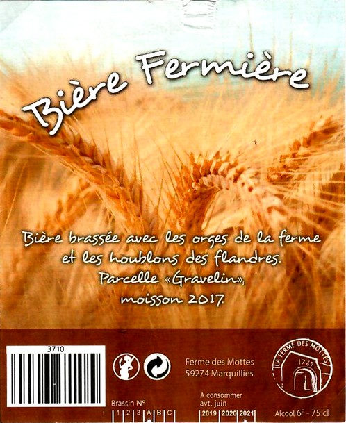 etiquette BRASSERIE LA FERME DES MOTTES 71