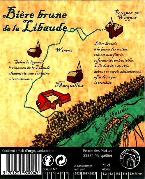 etiquette BRASSERIE LA FERME DES MOTTES 76