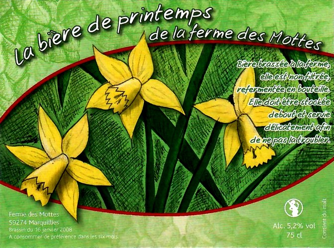 etiquette BRASSERIE LA FERME DES MOTTES 79