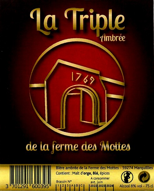 etiquette BRASSERIE LA FERME DES MOTTES 81