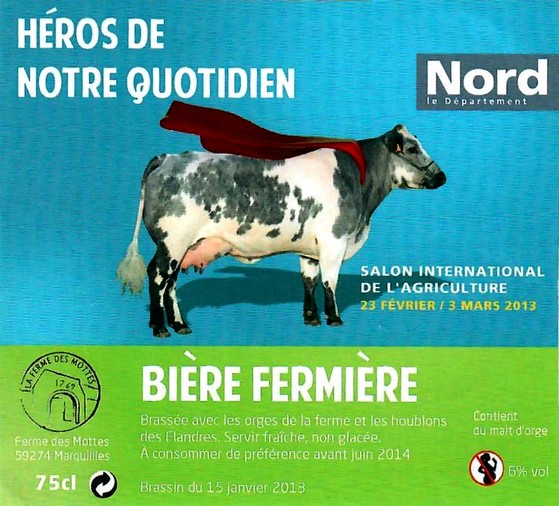 etiquette BRASSERIE LA FERME DES MOTTES 87