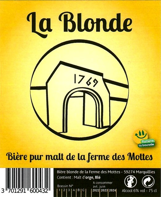 Etiquette BRASSERIE LA FERME DES MOTTES 93