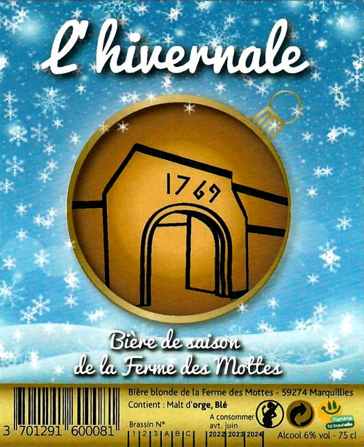 Etiquette BRASSERIE LA FERME DES MOTTES 95