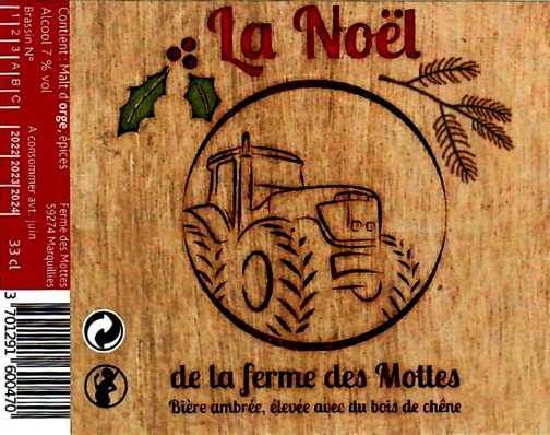 Etiquette BRASSERIE LA FERME DES MOTTES 96