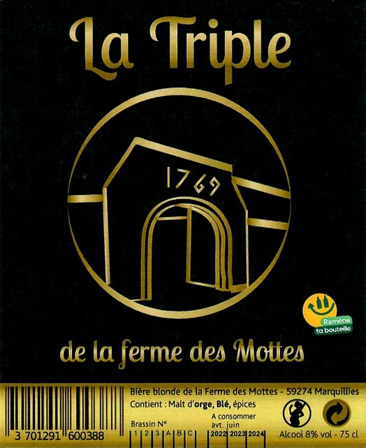 Etiquette BRASSERIE LA FERME DES MOTTES 98