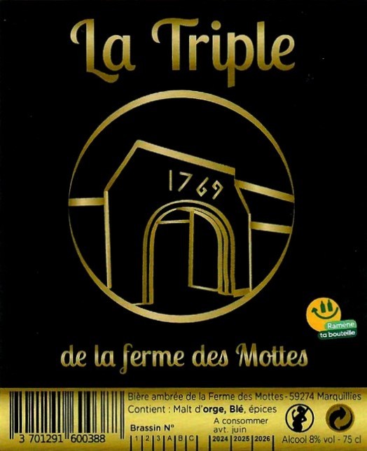 Etiquette BRASSERIE LA FERME DES MOTTES 99